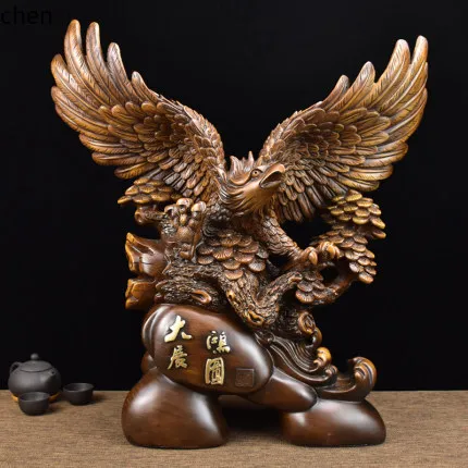 CZ Eagle Ornament for Office Boss Desk, Company Front Desk, Wine Cabinet Decoration, Housewarming and Opening Gift, Handmade