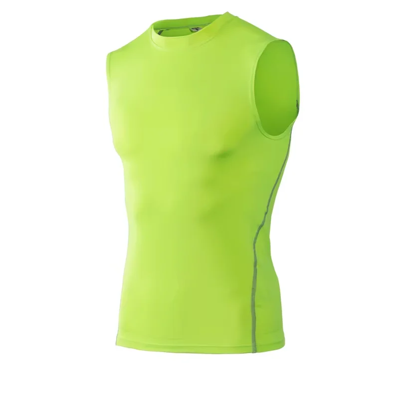 Men's Gyms Clothing Sports Fitness Tank Top Quick Dry Vest Workout Running Sportswear Tops Round Neck Sports Shirt image 4