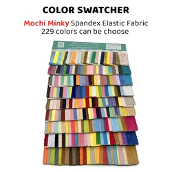 COLOR SWATCHER  Mochi Minky Spandex Elastic Fabric 229 Colors Can Be Choose