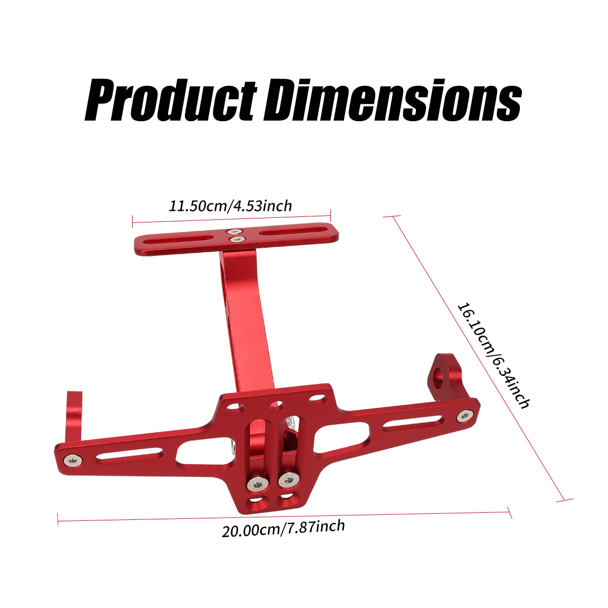 Motorcycle Rear License Plate Holder Durable Tail Light Bracket CNC Aluminum Turn Signal Light Holder Bracket Universal