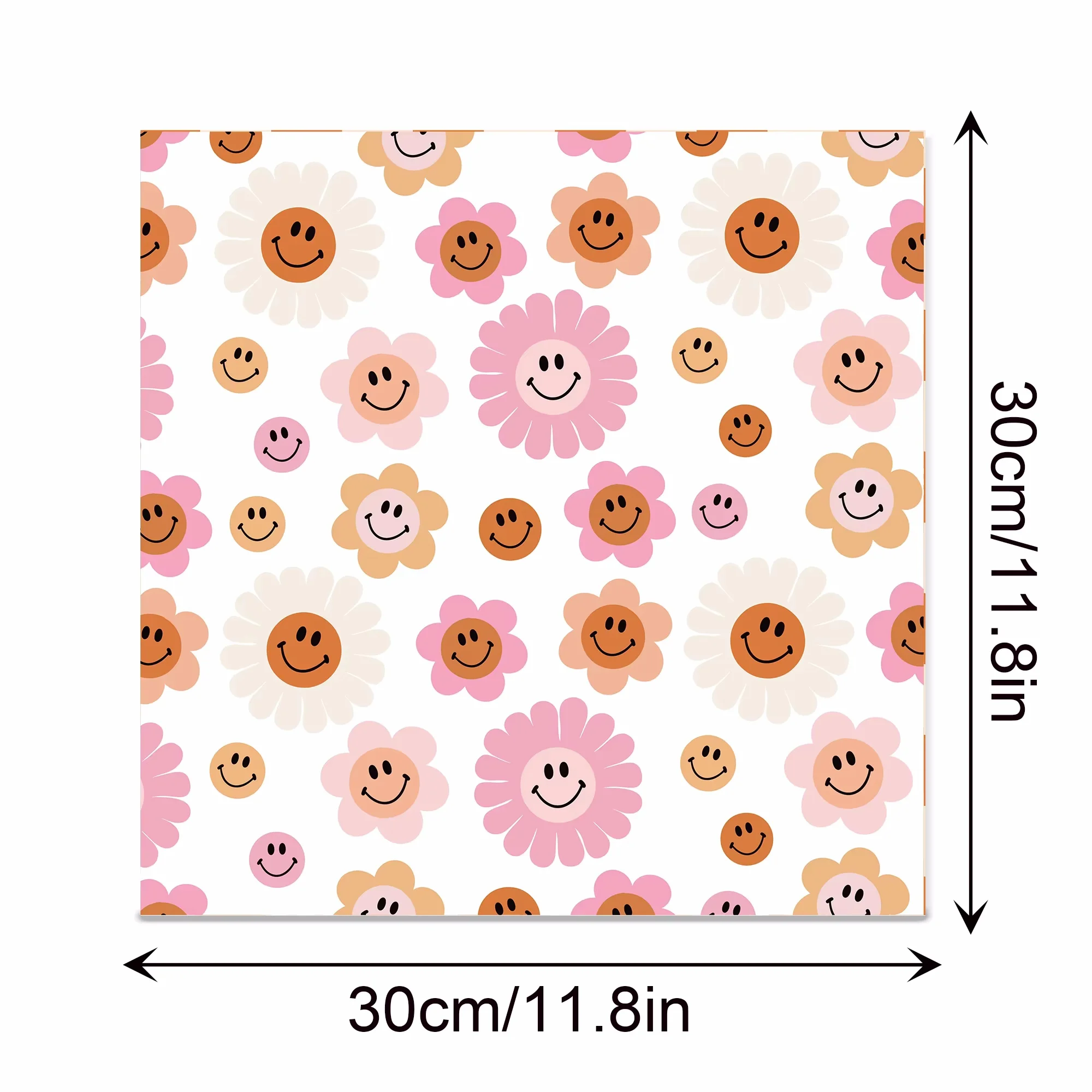 24 Stück kleine Gänseblümchen-Scrapbook-Papier, Party-Geschenke, dekorative Verpackung, Bastelpapier, 30 x 30 cm – Detail 4