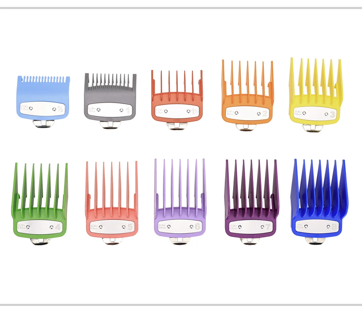10Pcs Hair Clipper Limit Comb Salon Cutting Guide Replacement Set Professional Electric Hair Trimmer Accessories For Wahl