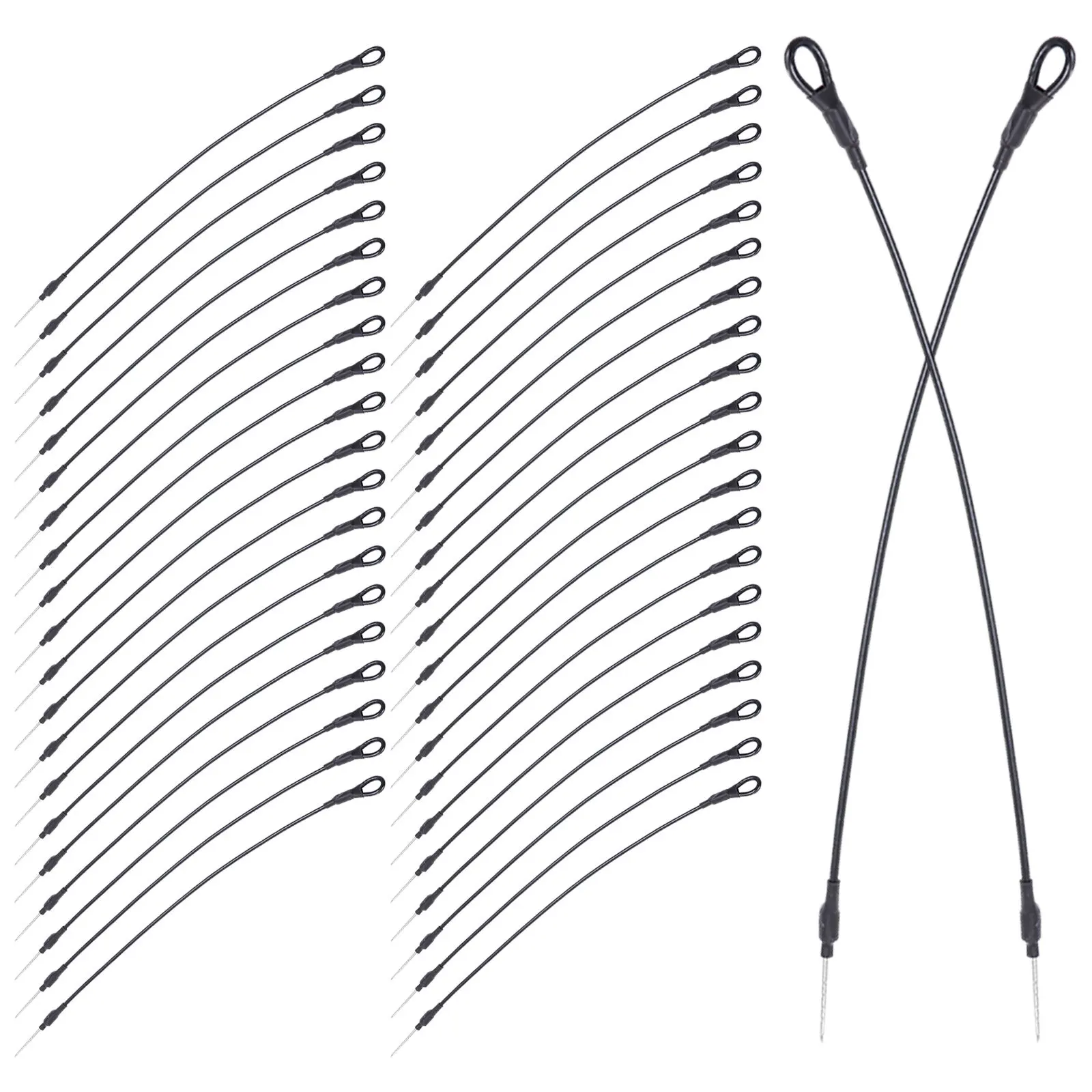 

50Pcs Steel Wire Security Lanyard Loop Compatible Magnetic Buckle for Retail Store Supermarket Clothing Tags Lanyard,