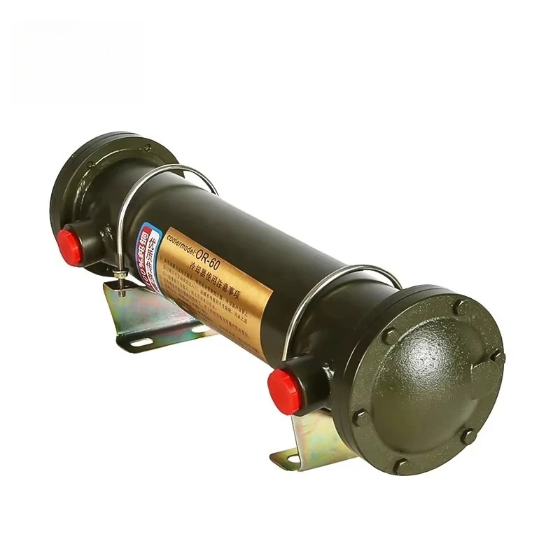 Refrigerador de óleo hidráulico de refrigeração a água OR-350 OR600 ou 1200 Shell e tubo Trocador de calor marinho Transmissão Refrigerador de óleo hidráulico