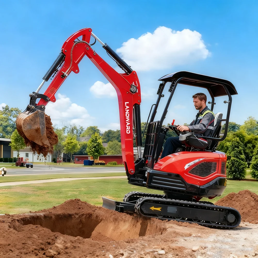 

Euro 5 EPA Kubota Engine Mini Excavator 2.5Ton Crawler Compact Digger Landward 2500kg Hydraulic Small excavator Customized Sale