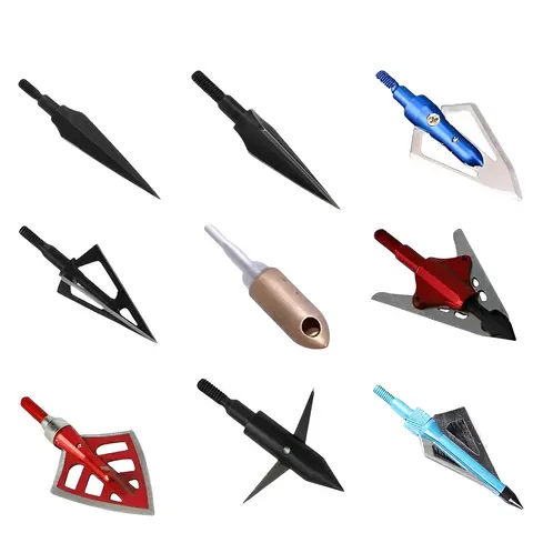 3pcs Arrow Heads 100gn- 160gn Arrows Tips Broadheads For Compound / Recurve Bow Crossbows Hunting Arrow Broadheads Accessories