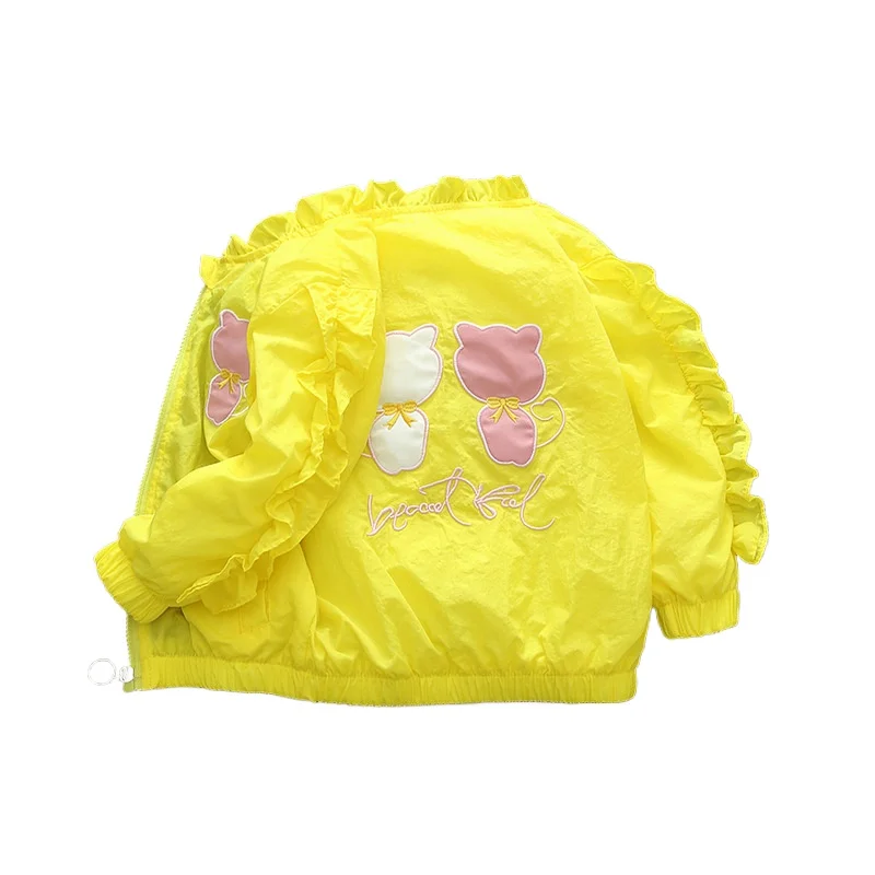 Kitty Toddler Girls Jacket Beautiful Candy Color Kids Coat Fall Spring Children's Clothes