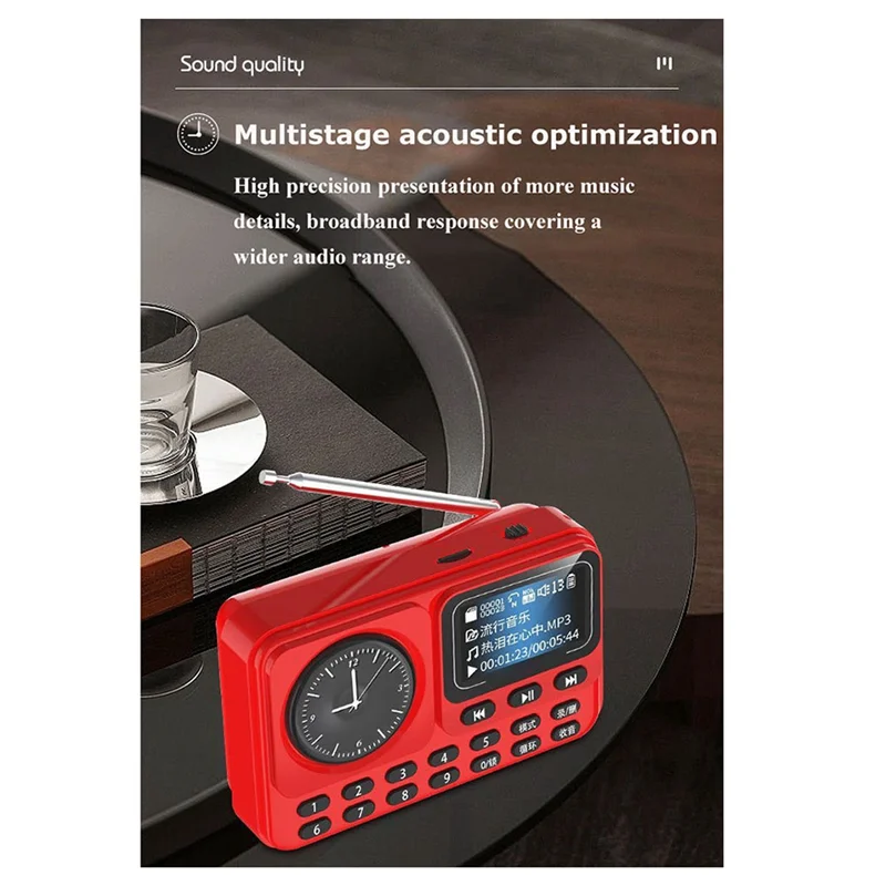 

Y45A-Многофункциональные часы, светодиодный дисплей текста, FM-радио, портативный приемник, Hi-Fi Bluetooth-динамик, поддержка записи