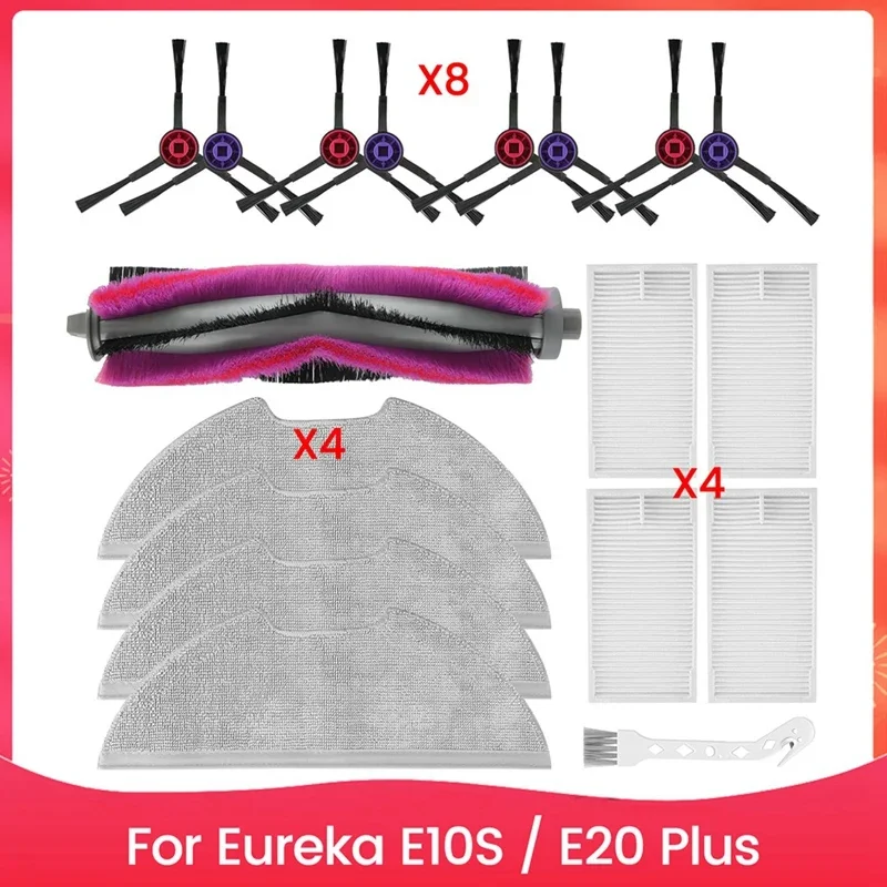 Kit de accesorios JDZD de repuesto para piezas de Robot aspirador Eureka E10S / E20 Plus