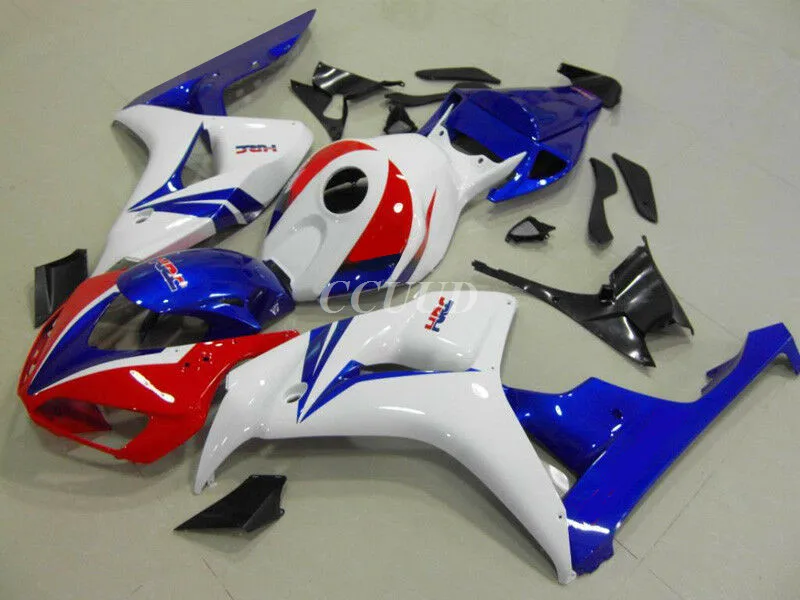 4 regalos nuevo ABS Kit completo de carenados de motocicleta apto para HONDA CBR1000RR 2006 2007 06 07 conjunto de carrocería personalizado azul blanco rojo