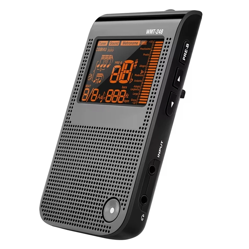 -248 3in1 Tuner Metronome Tone Generator Metronome Tuner Tone Generator Digital Tuner Guitar Clip on LED Display-A56M