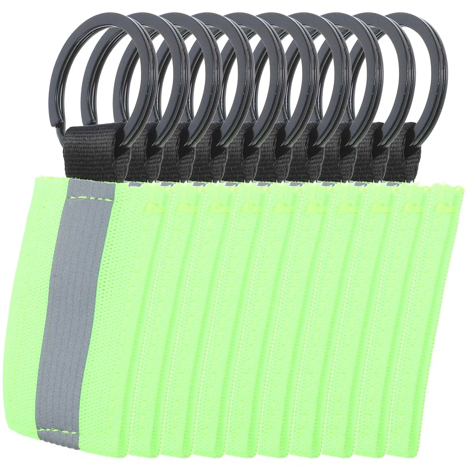 Étiquettes de porte-clés réfléchissantes, pendentifs légers pour sac à dos, clés de vélo, équipement de sécurité nocturne, réflecteurs, décor suspendu, Camping, 10 pièces