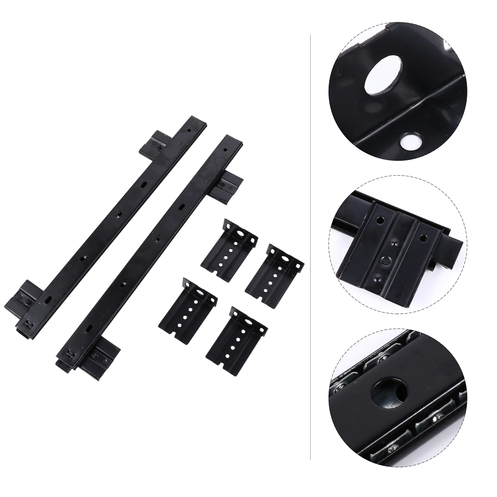 

Guide Black Keyboard Slide Drawer Rail Steel Computer Desk Cold Rolled Track Shelf Runners Worn Out Replacement