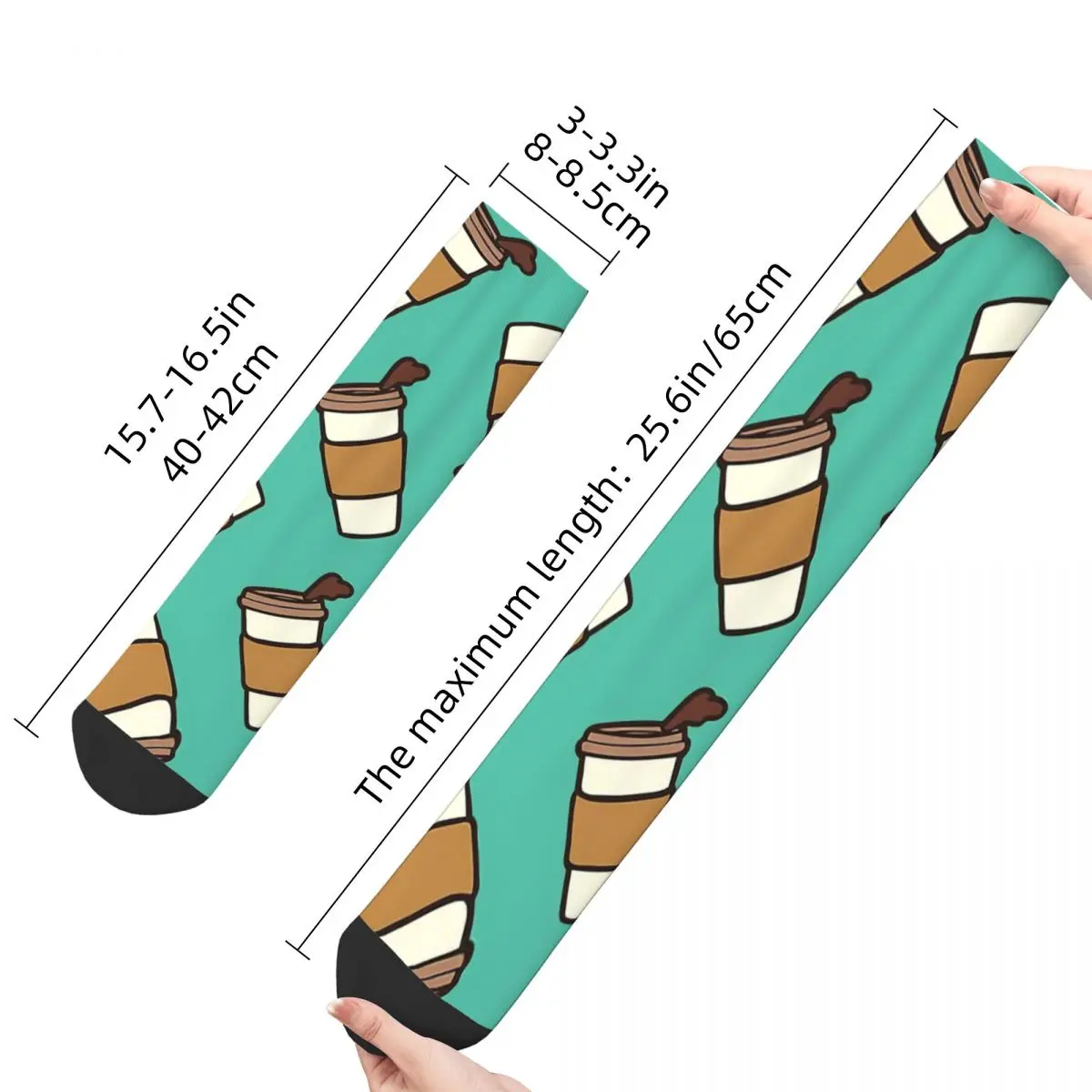 Take It Away Coffee Pattern calcetines para adultos, calcetines Unisex, calcetines para hombres y mujeres