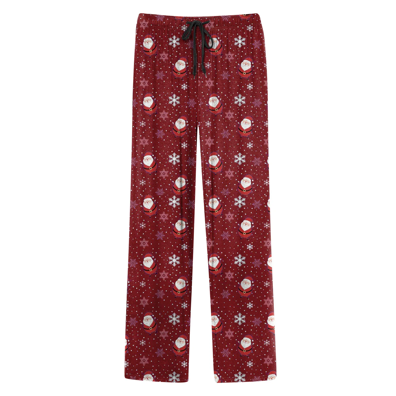 Christmas Fashion Mens Pants Pajamas Santa Claus Printed Soft Comfortable Lounge Pants Sleep Bottoms Christmas Men's Pantalones