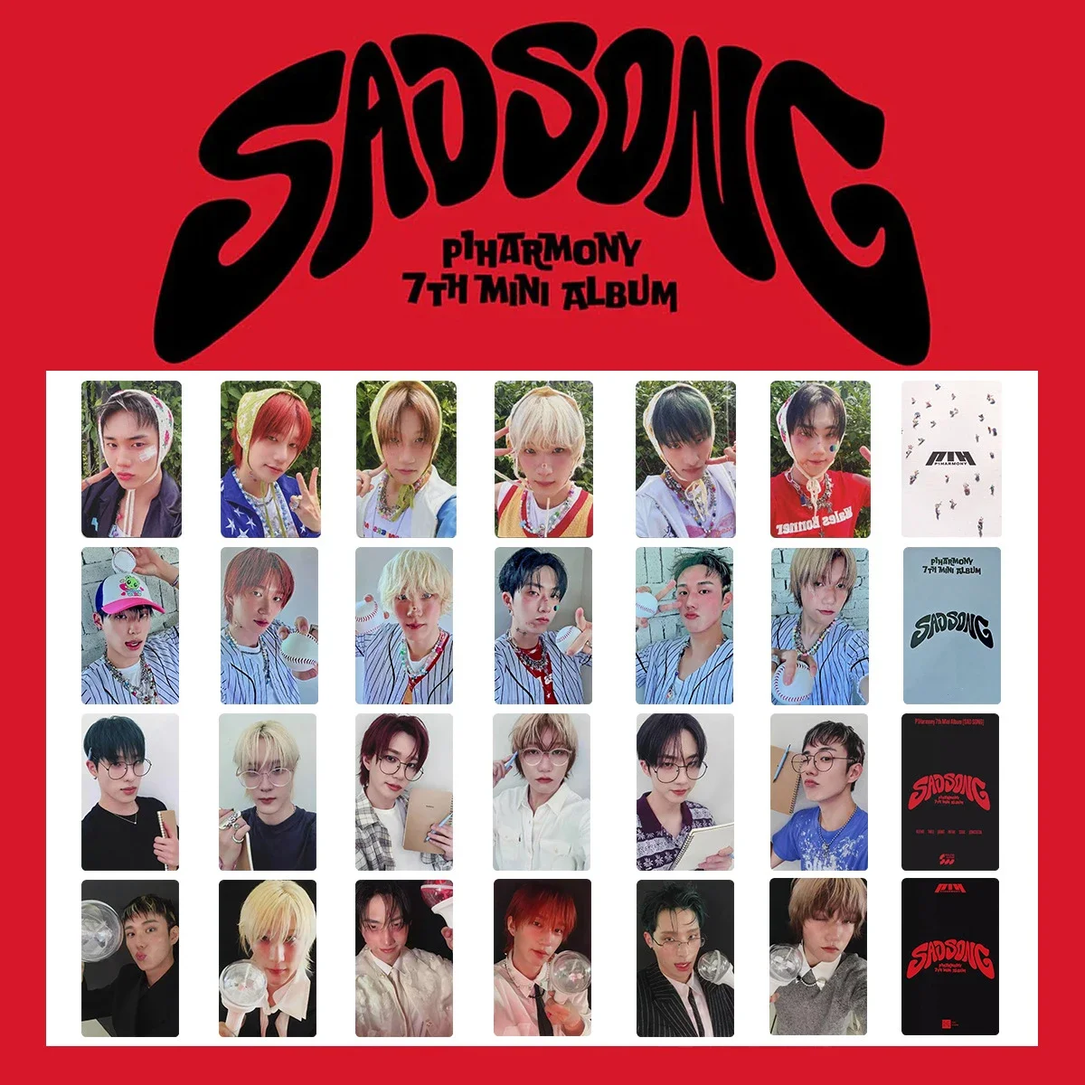 6 Pçs/set KPOP P1Harmony SAD SONG Álbum Photocards SW WM Loja Benefícios Cartões Selfie KEEHO JIUNG INTAK SOUL JONGSEOB Fãs Presentes