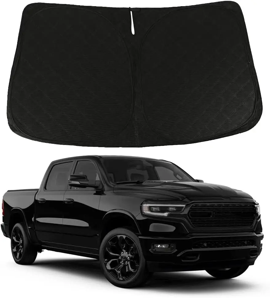 

Солнцезащитный козырек на лобовое стекло — совместим с Dodge Ram 1500 2019 2020 2021 2022 2023 2024 2025 — обновленный 3-слойный материал 240T, складной