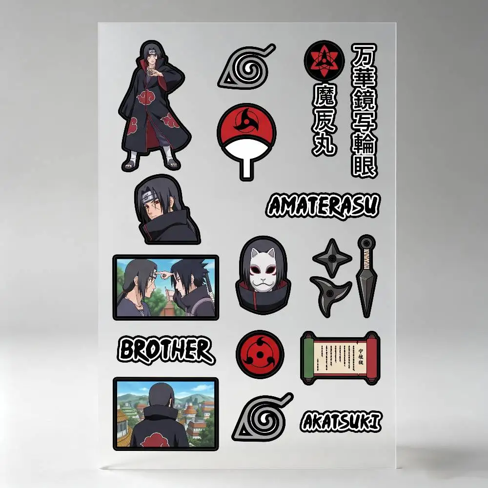 Uchiha Itachi Anime Character Stickers Auto Body Bumper Windows Motorcycle Laptop Walls Vinyl Decal Car Tuning Accessories