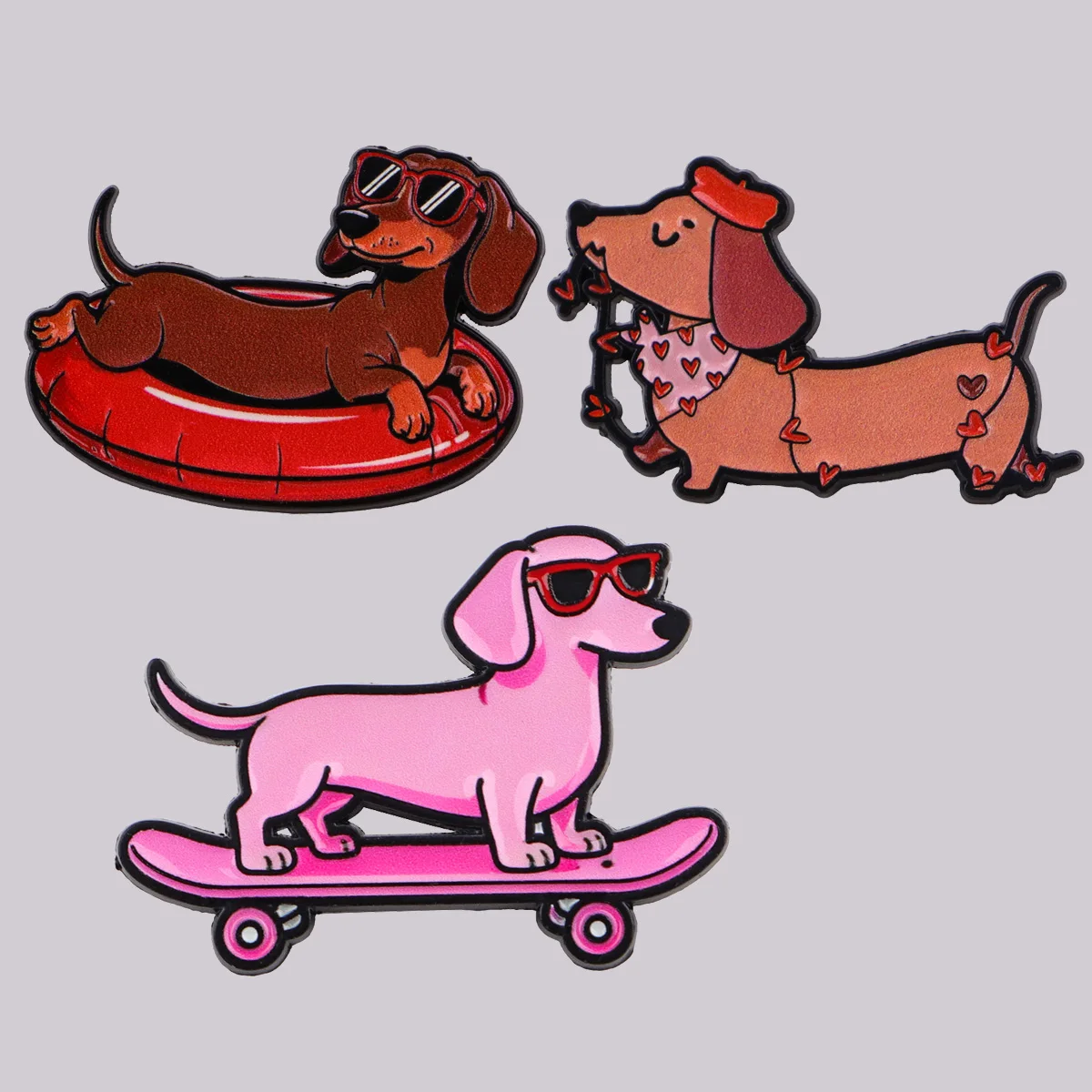 Cute Dachshund Enam…