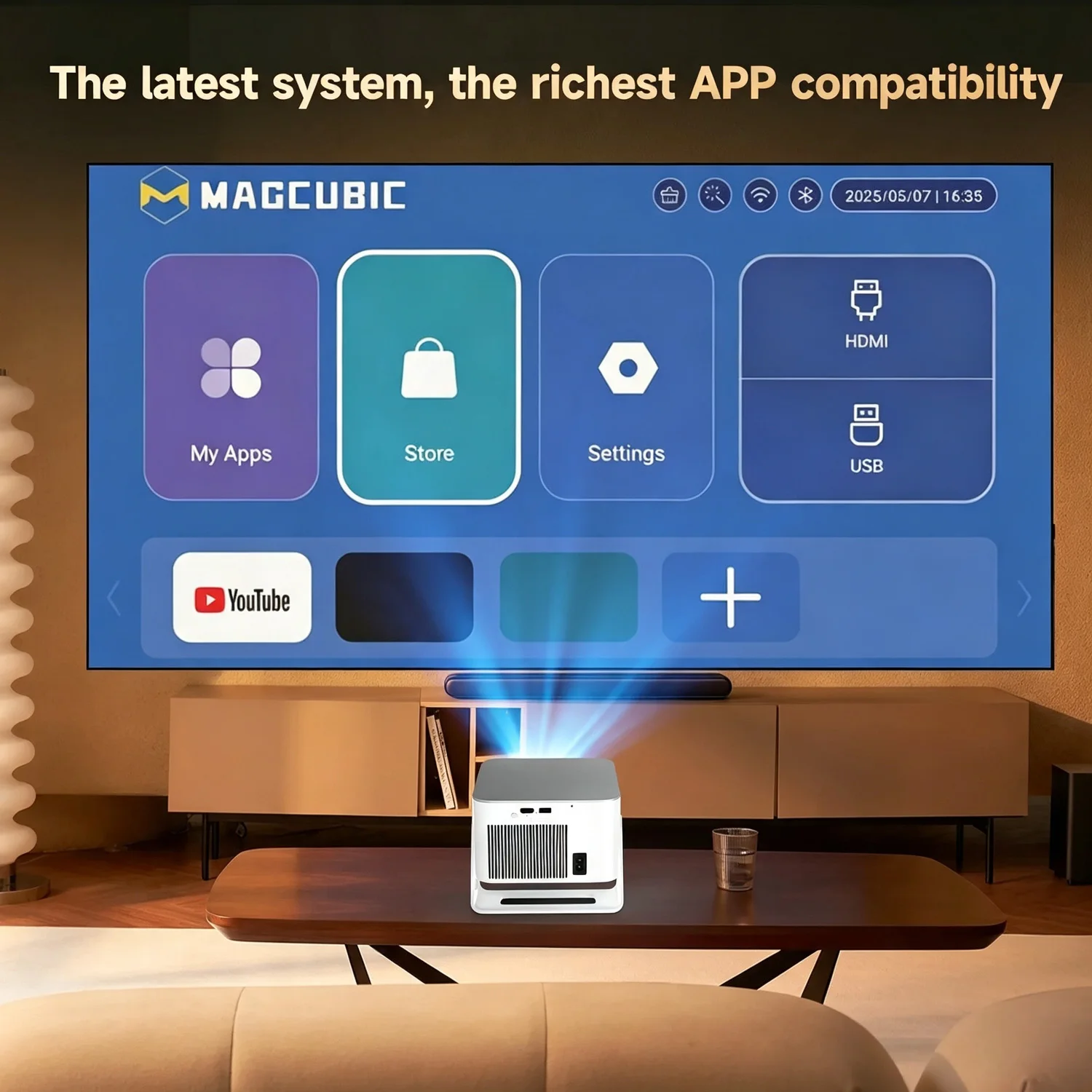 Magcubic 900ANSI Autofokus 8K Native 1080P Android14 Projektor Mit Wifi6 BT5.4 HY350Max Film Outdoor Multi-Winkel-Projektion – Detail 8