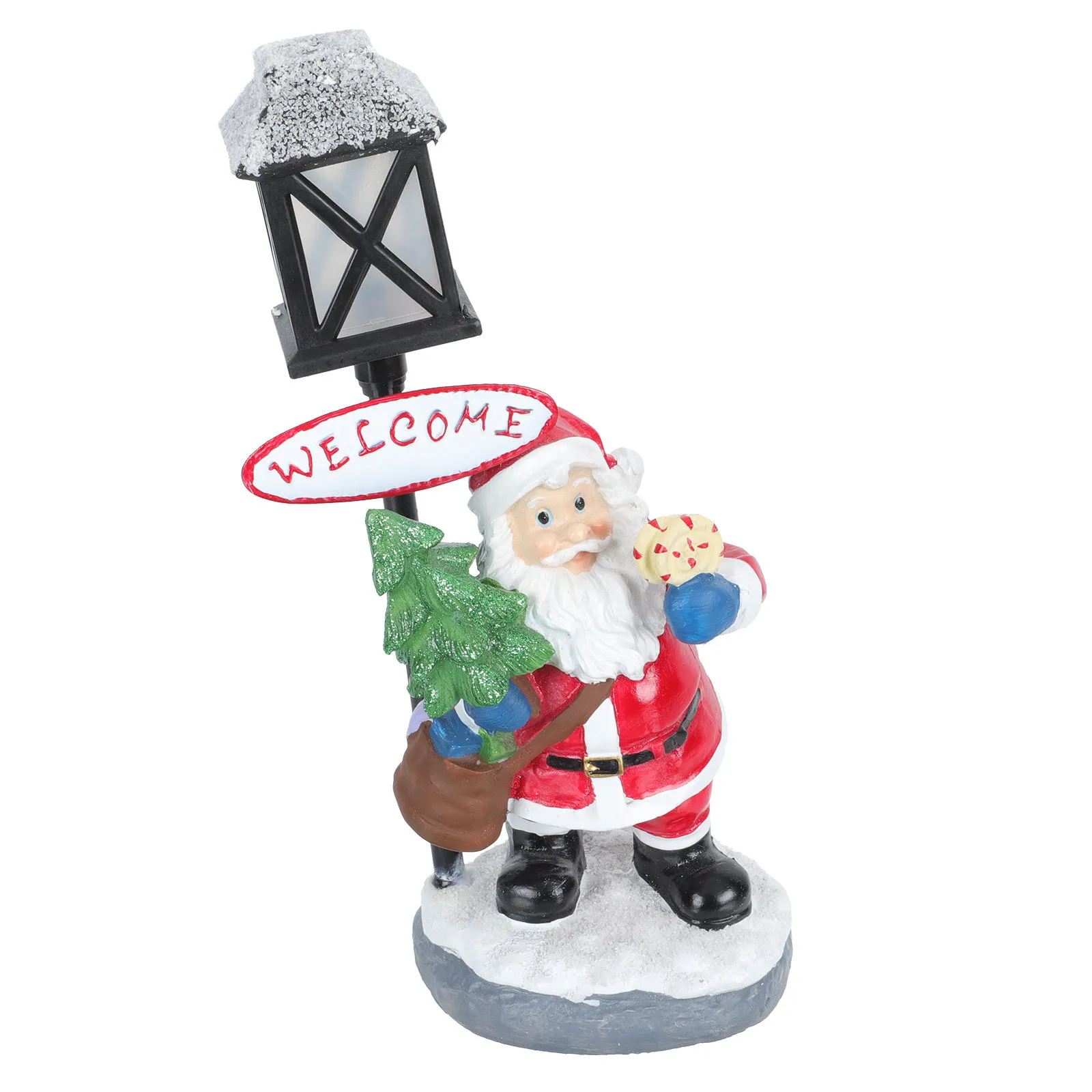 1 قطعة عيد الميلاد سانتا كلوز ضوء الليل الإبداعية الراتنج الفن عيد الميلاد منضدية الديكور مضيئة مهرجان زخرفة عيد الميلاد الحرف