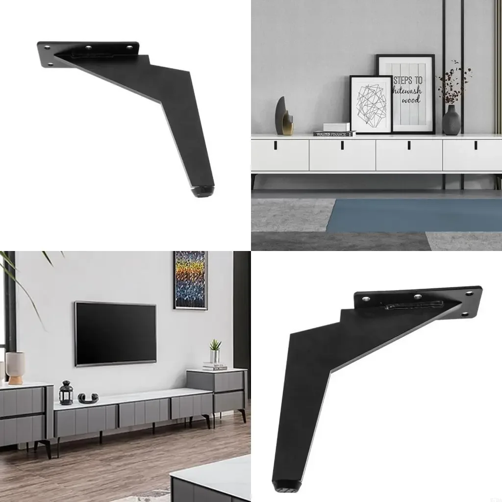 

M7DA 2x Black Sofa Legs Set Metal Legs for Furniture Replacement Feet Black Furniture
