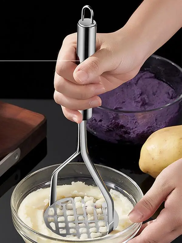 Stainless Steel Mud Press Creative Mud Press Masher Stainless Steel Potatoes Crusher Hand Press Ricer Home Kitchen Gadget