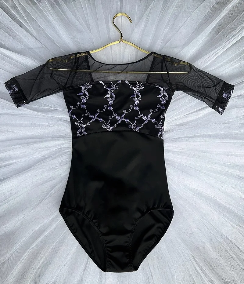 Ballet Maillots Volwassen Elegante Midden Mouw Praktijk Ballet Dansen Turnpakje Vrouwen Hoge Kwaliteit Dans Team Gymnastiek Overall