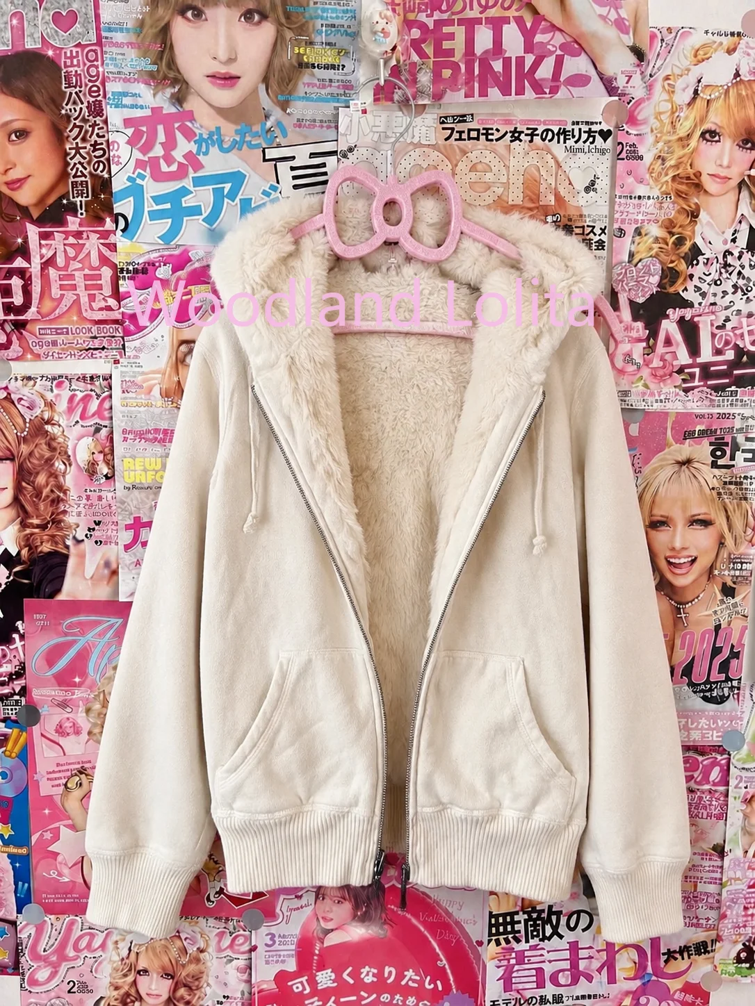American Vintage Hoodies Thicken Long Sleeve Pockets Zipper Solid Color Sweatshirts Y2k Punk Gothic Coats Loose Women Clothing