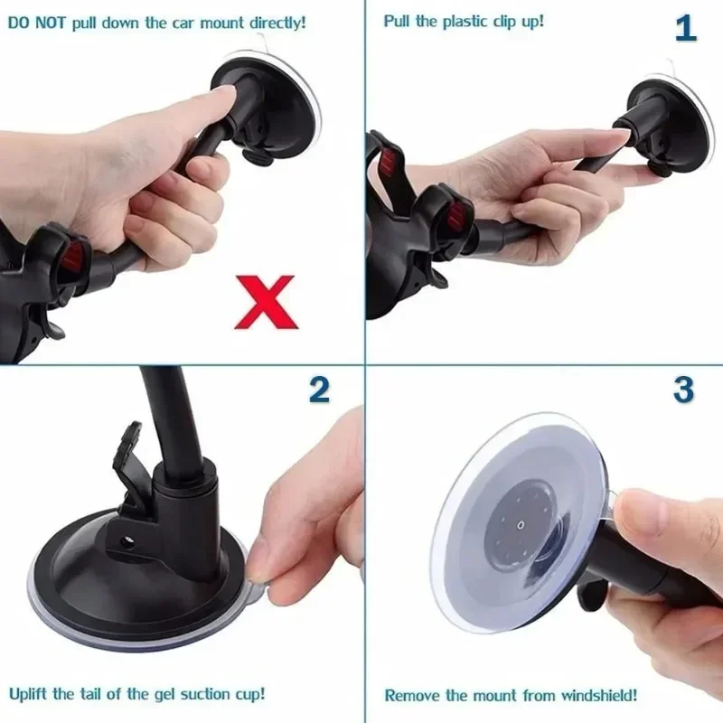 360° Rotating Car Phone Holder Universal Windshield Dashboard Mount Cellphone Stand GPS Phone Flexible Bracket Auto Accessories