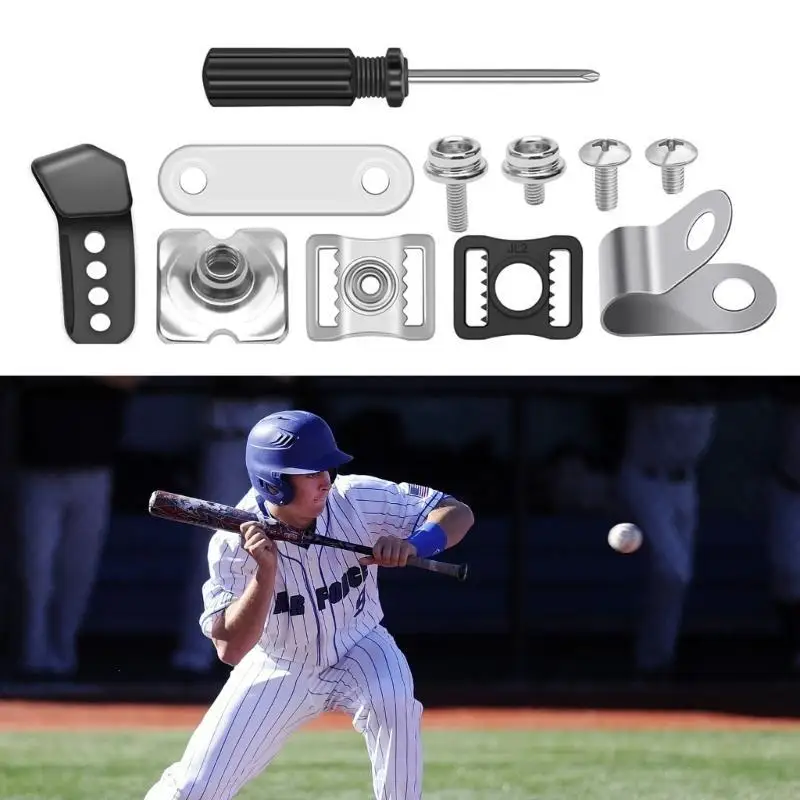 31Pcs Helmets Repair kits Football Helmets Hardware Clip Screws Nut Straps Adapter 