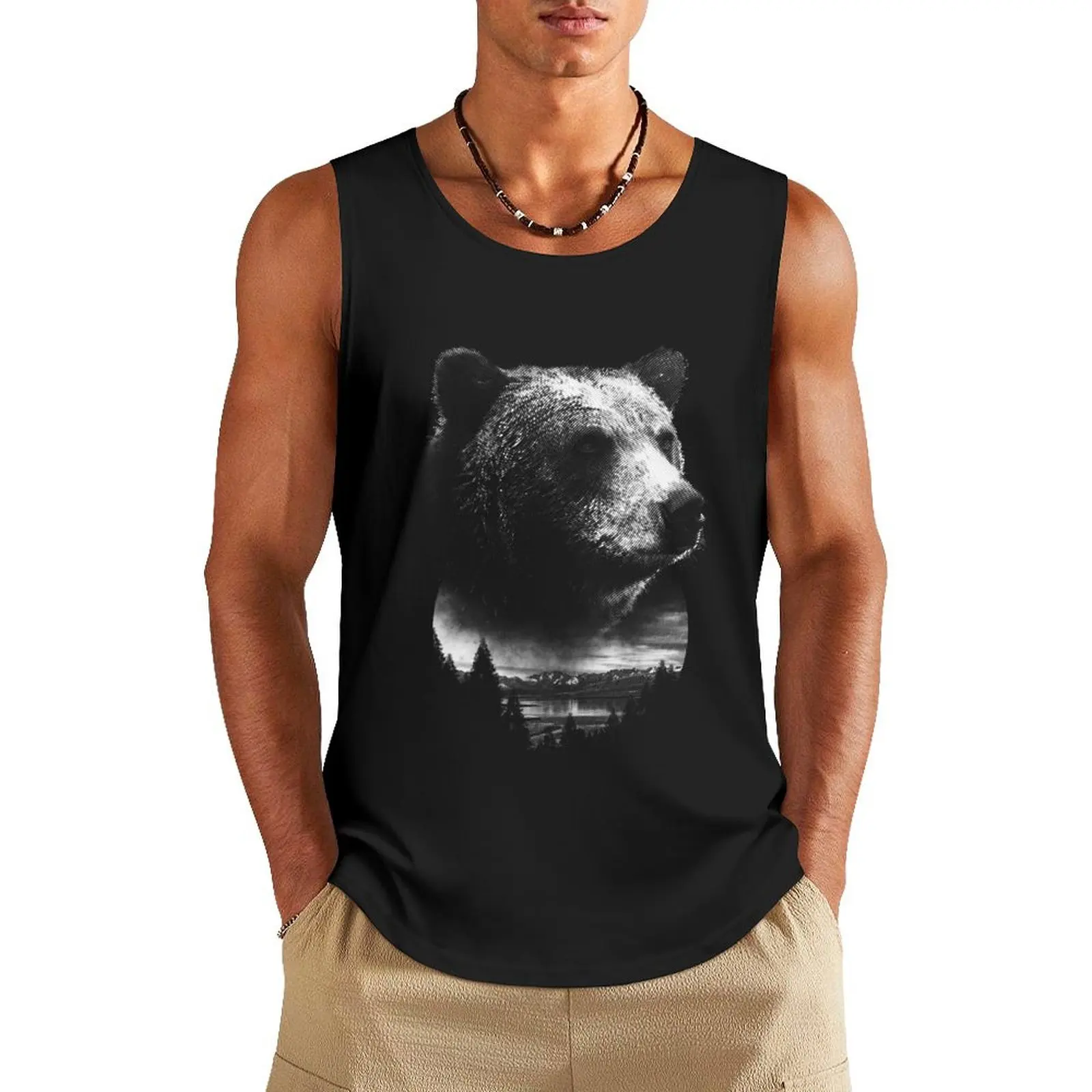 

Bear Tank Top male top gym men