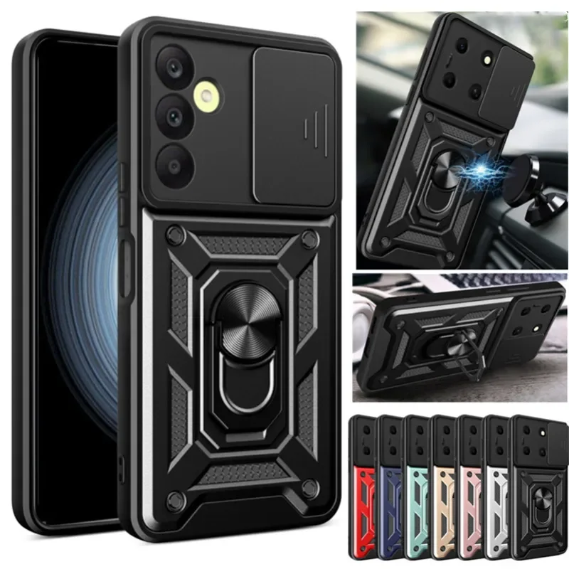 Armor Case For Samsung Galaxy A15 A25 A35 A55 5G A05 A05S A14 A24 A34 A54 A13 A33 A53 A73 Cover Ring Magnetic Holder Coque Funda