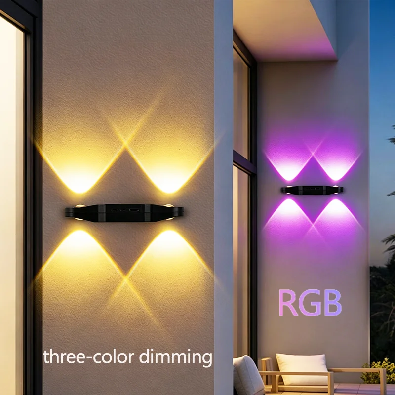 LED Wall Lamp Human Motion Sensor Night Light USB Rechargeable Ambient Light 4 Sides Projection Decor Light for Bedroom Hallway