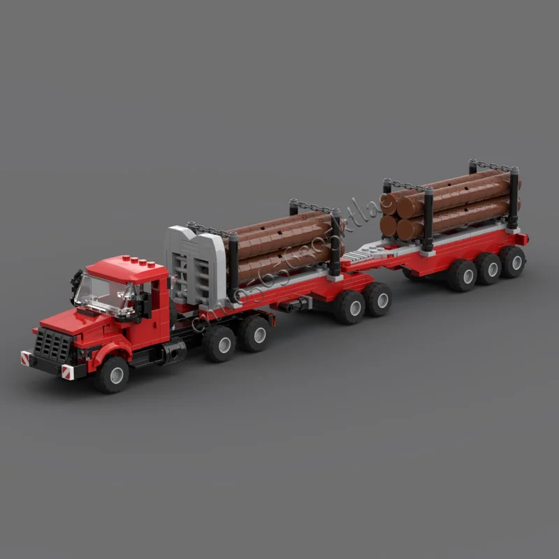539 PCS Moc Building Blocks Grizzly Heavy Duty Logging Truck Technology Modular Bricks Model Gifts Christmas Toys Sets Assembly