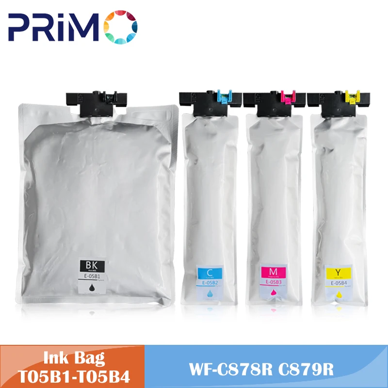 T05B1 T05B2 T05B3 T05B4 Pigment Ink Cartridge Ink Bag for Epson WorkForce Pro WF-C878R WF-C879R C878R C879R C878 C879 Printer