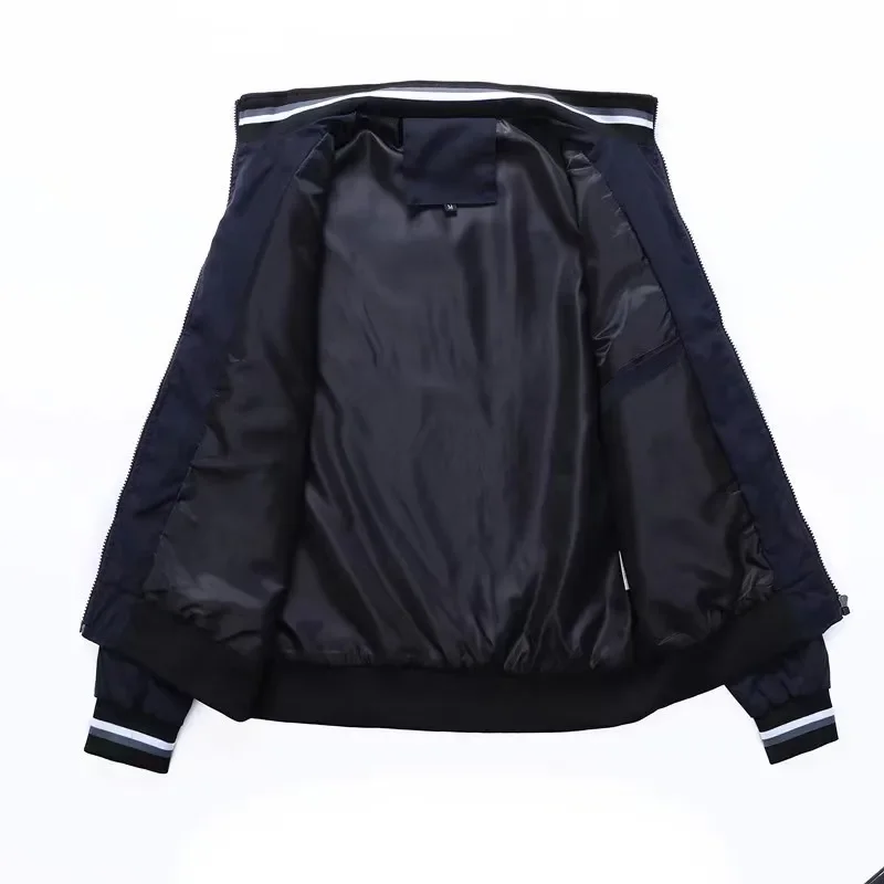 Spring New Men's Suit Jacket and Sweater Two-Piece Set Casual Spliced Pants Baseball Stand Collar High Quality Jogging Jacket