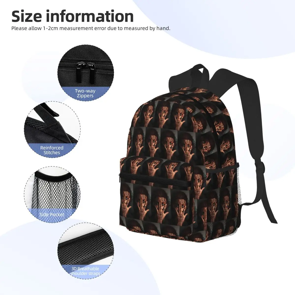 Anime Attack On Titan  Student Backpack School Bag Hiking Travel Daypack for Men Women Fashion Bookbag Shoulder Bags