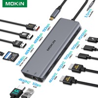 MOKiN USB C HUB 4K 60Hz Type C to HDMI DP VGA RJ45 Ethernet USB 3.1 PD 100W Adapter For Macbook Pro Air M1/M2 PC Accessories