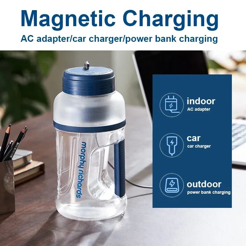 1L خلاط عصارة كهربائي المحمولة كوب عصير رياضي لاسلكي 2 في 1 تريتان مرافقة كوب قابلة للشحن خلاط العصائر