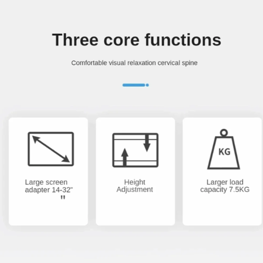 

Регулируемый держатель настольного монитора, большое основание, 14-32 дюйма, подставка для компьютерного монитора, портативное увеличение высоты