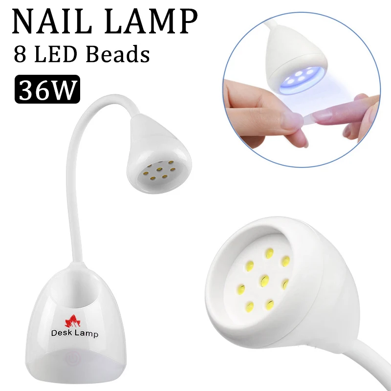 36W Rotatable Nail Dryer Fast Nail Drying Lamp For Manicure UV LED Lamp For Nails Storage Pen Holder Curing All Gel Nail Polish