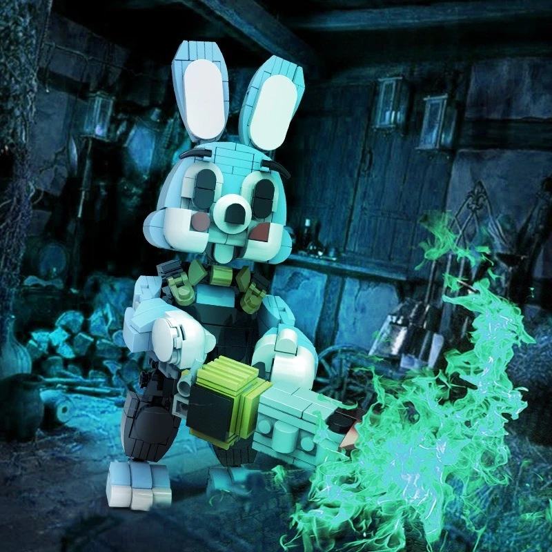 

409-Piece Mystery Rabbit Doll, Retro Horror Style 3D Model, Collector's Building Project for Teens & Adults