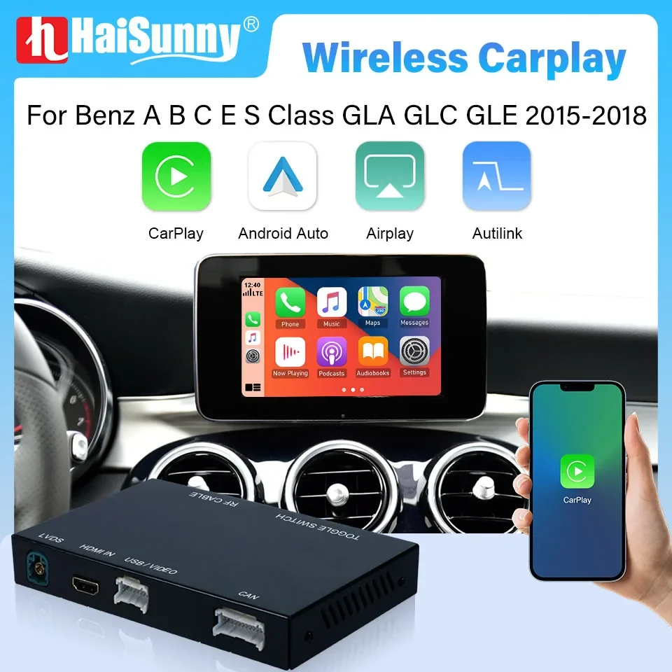 NTG 5 Wireless Carplay For Mercedes Benz W204 W205 W212 C180 C200 CDI A260 A B C S E CLK SLK ML GL GLC GLA GLE GLK Class Adapter