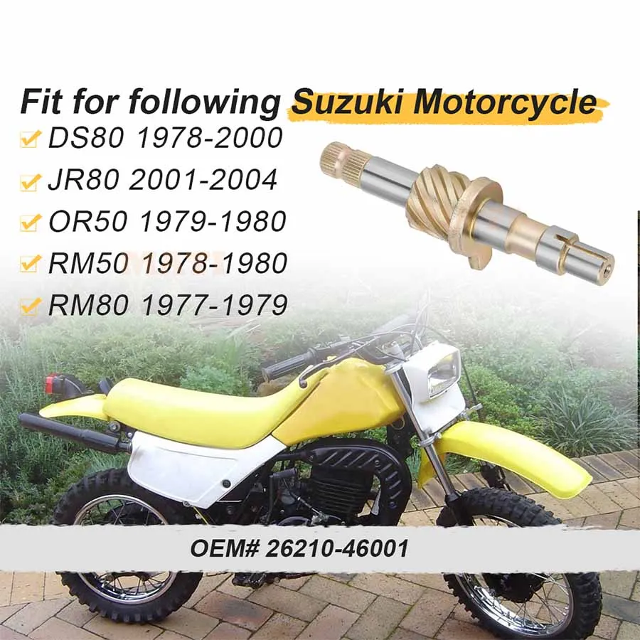 M MATI Kick Start Shaft Assembly Compatible with Suzuki OR50 RM50 DS80 JR80 RM80 1977-2004 OEM# 26210-46001