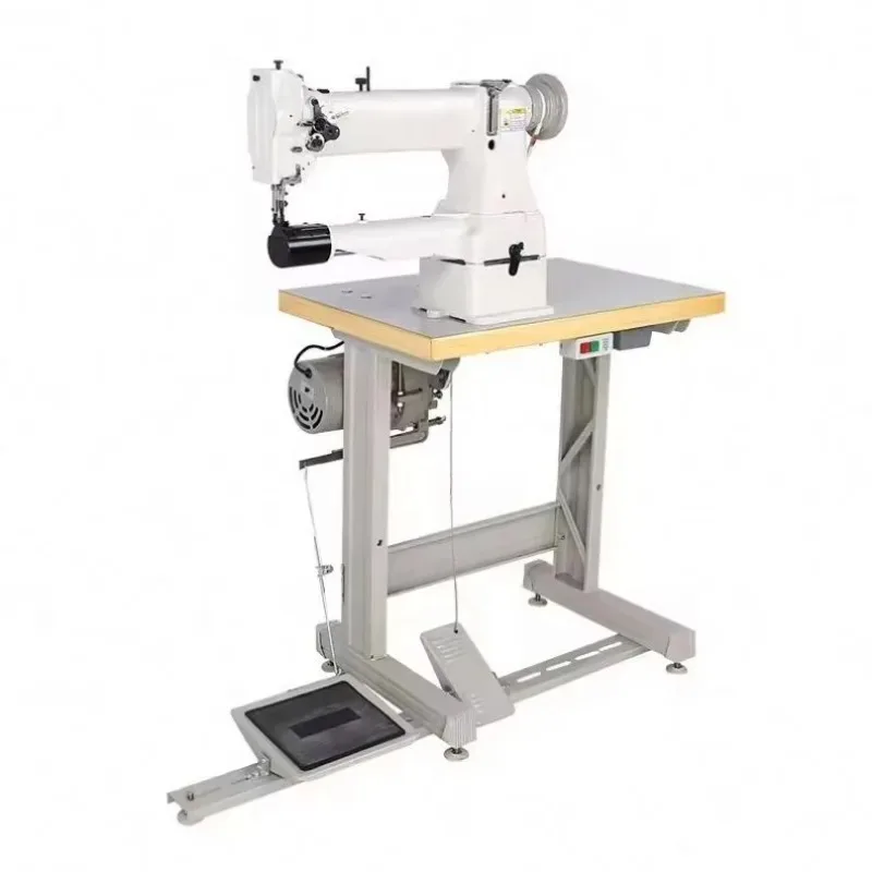 Heavy-Duty Cylinder Arm Bed Compound Feed Walking Foot Electronic Sewing Machine for Quilting Hat Tent Bag Handbag