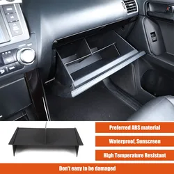 For Toyota Land Cruiser Prado 150 2010-2023  ABS Black Car Glove Box Interval Storage Box Car Accessories
