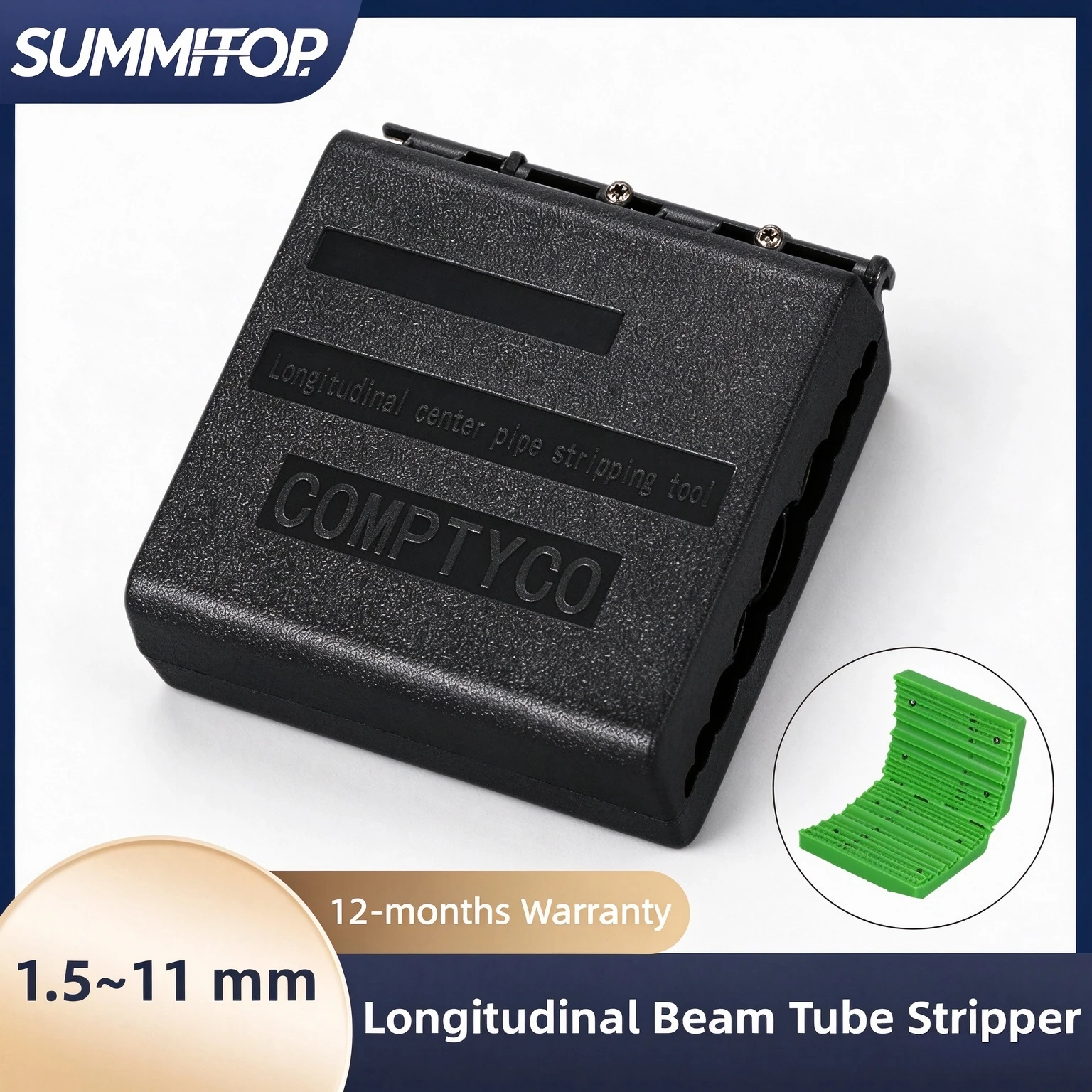 SUMMITOP AUA-09 1.5-11mm Longitudinal Beam Tube Stripper Fiber Optical Cable Jacket Sheath Slitter Fiber Optic Tool