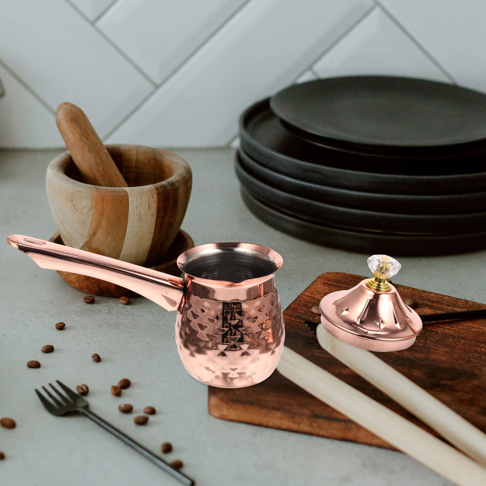 

Stainless Steel Kettle Handheld Frothing Pitcher. Kitchen Steaming Pitcher Pitcher Frothing Cup Ergonomic Design Multi Function