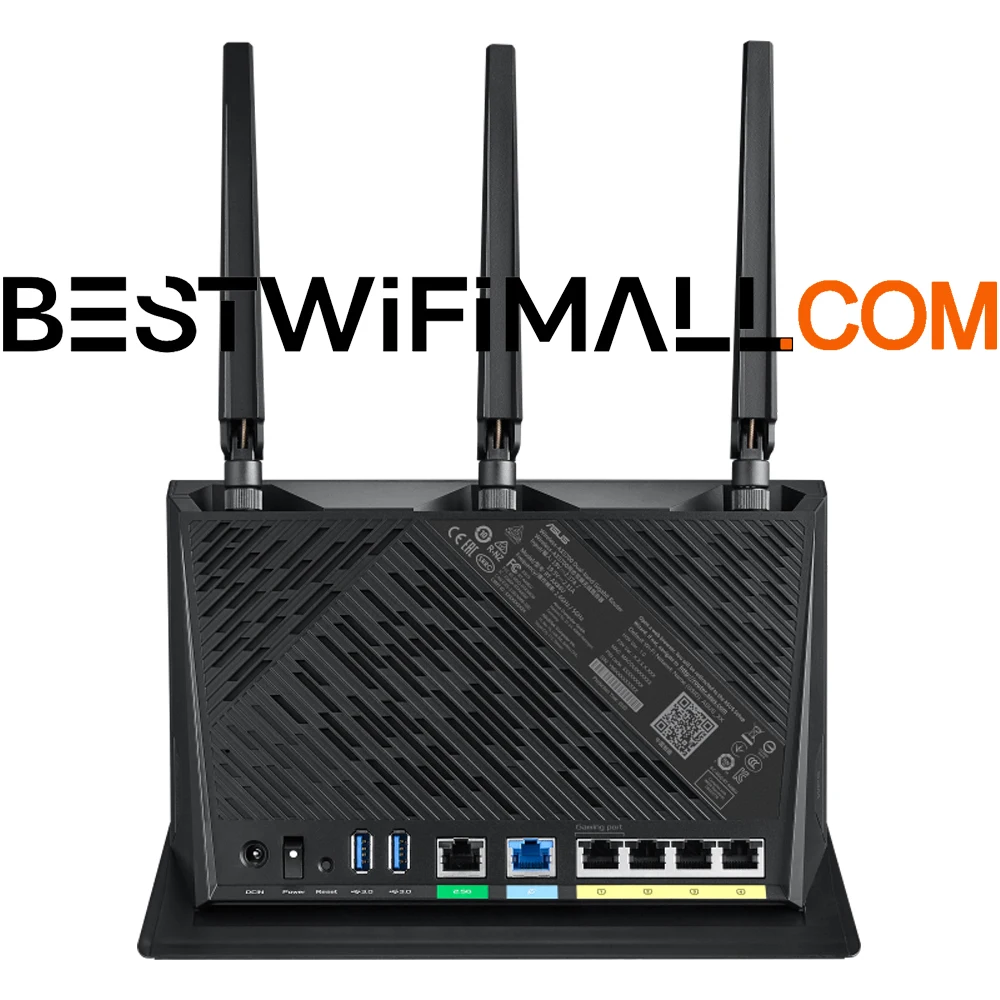 ASUS RT-AX86U AX5700 ROG Gaming WiFi Router 5700 Mbps Dual Band Wi-Fi 6 802.11AX 2500 Sq Ft & 35+Devices NVIDIA GeForce